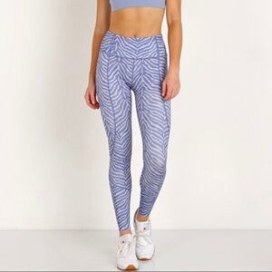 Varley Bedford Legging Tight Blue Zebra Size XS